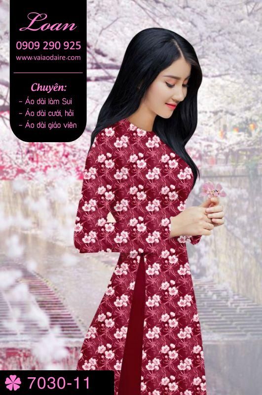 Vải áo dài hoa nhí Vải áo dài hoa nhí