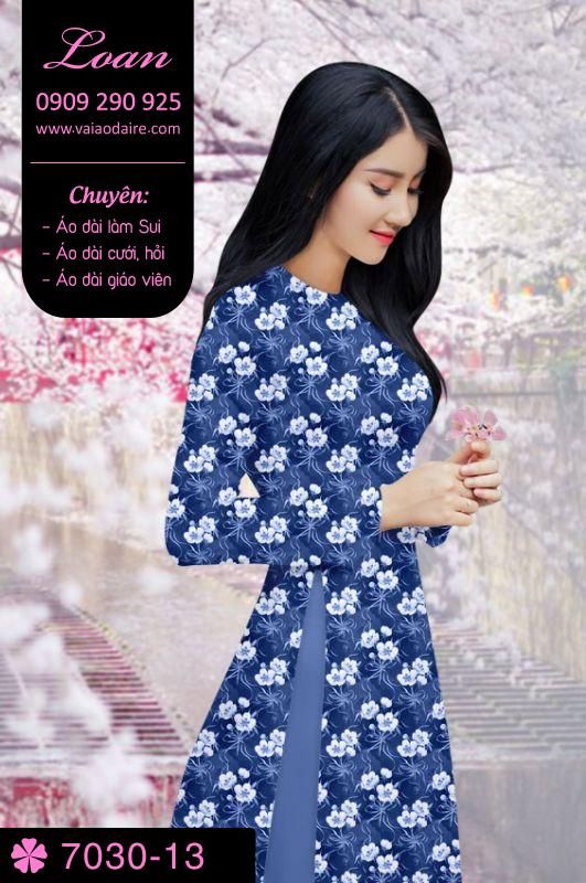 Vải áo dài hoa nhí Vải áo dài hoa nhí