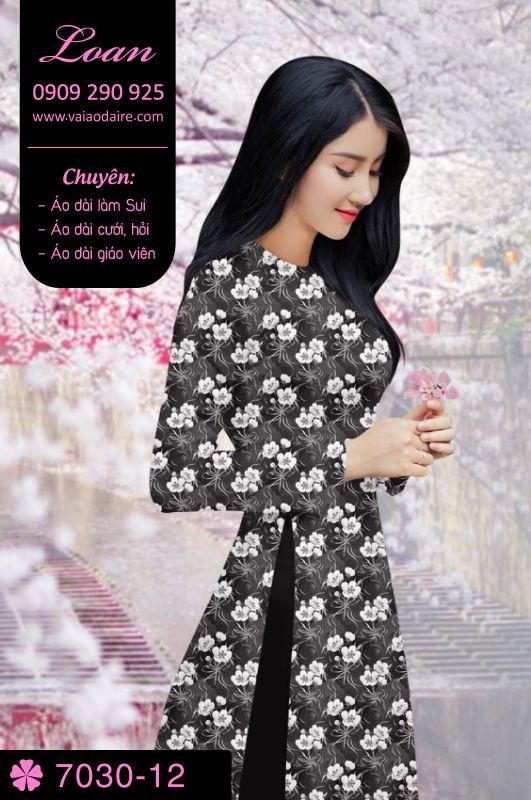Vải áo dài hoa nhí Vải áo dài hoa nhí