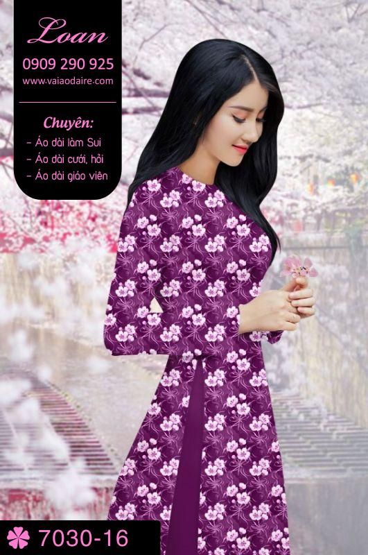 Vải áo dài hoa nhí Vải áo dài hoa nhí