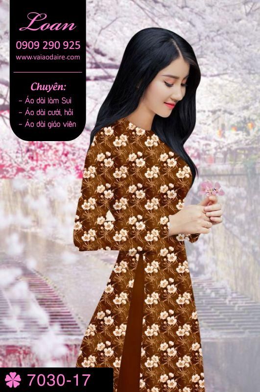 Vải áo dài hoa nhí Vải áo dài hoa nhí