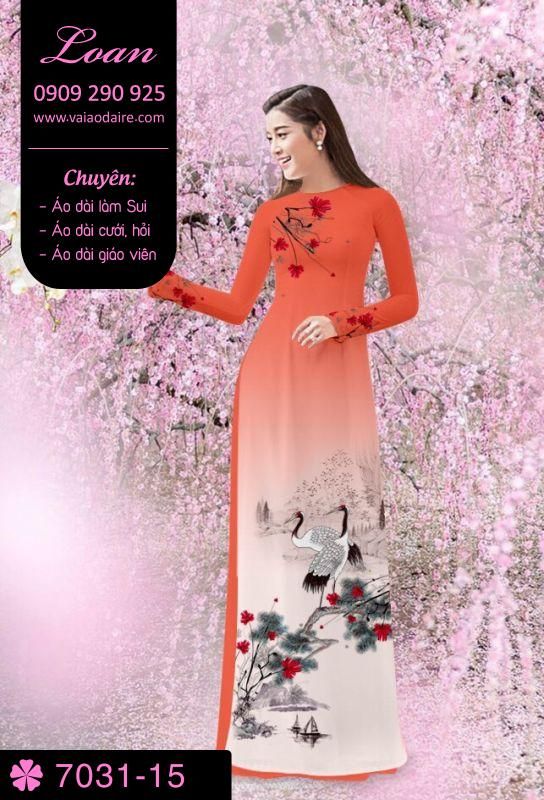 Vải áo dài chim Hạc Vải áo dài chim Hạc