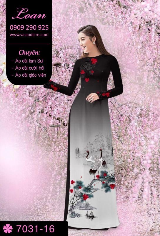 Vải áo dài chim Hạc Vải áo dài chim Hạc