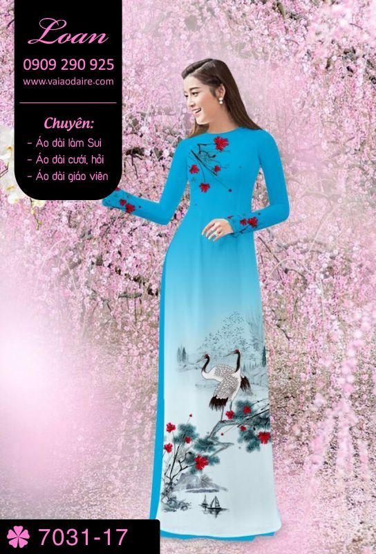 Vải áo dài chim Hạc Vải áo dài chim Hạc