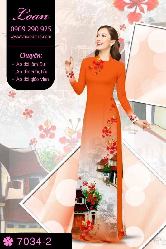 Vải áo dài phong cảnh