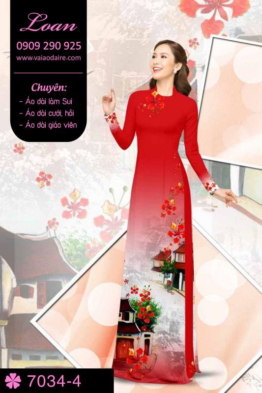 Vải áo dài phong cảnh