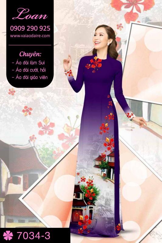 Vải áo dài phong cảnh
