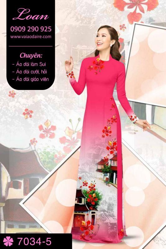 Vải áo dài phong cảnh