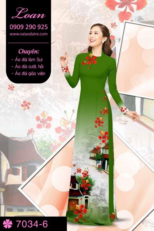 Vải áo dài phong cảnh