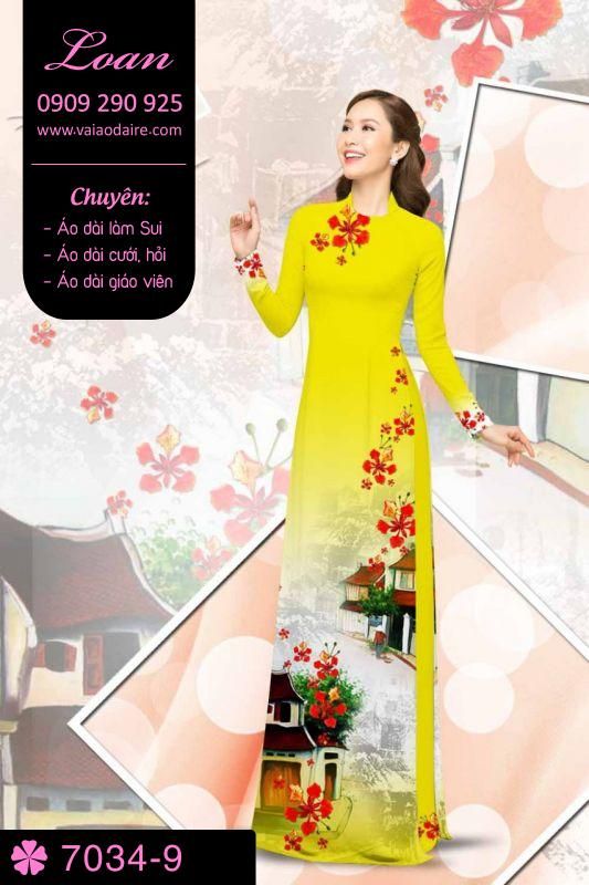 Vải áo dài phong cảnh