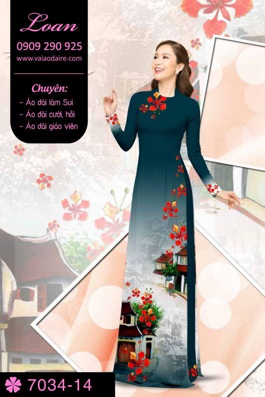 Vải áo dài phong cảnh