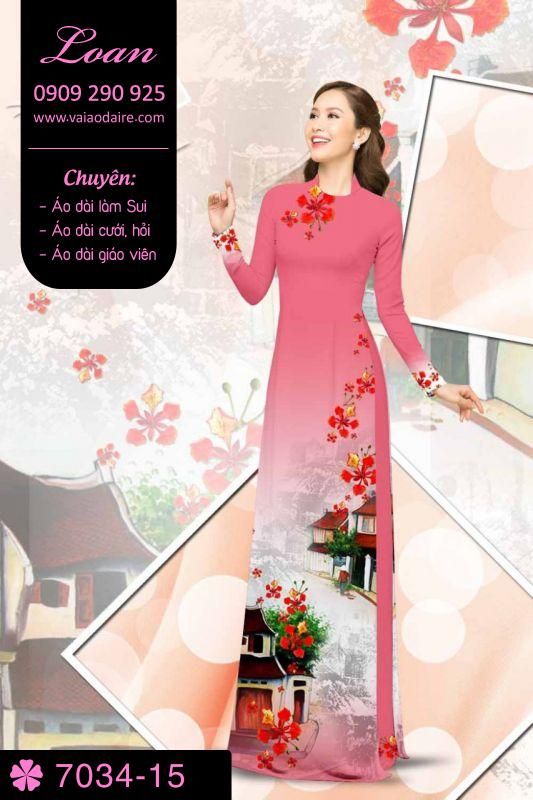 Vải áo dài phong cảnh