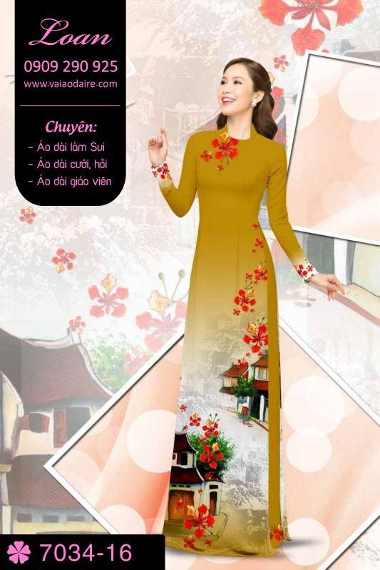 Vải áo dài phong cảnh