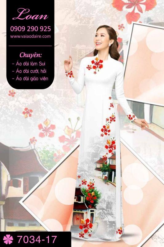 Vải áo dài phong cảnh