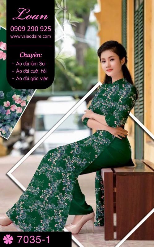 Vải áo dài hoa nhí