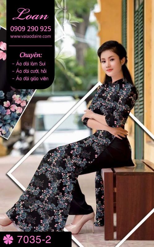 Vải áo dài hoa nhí