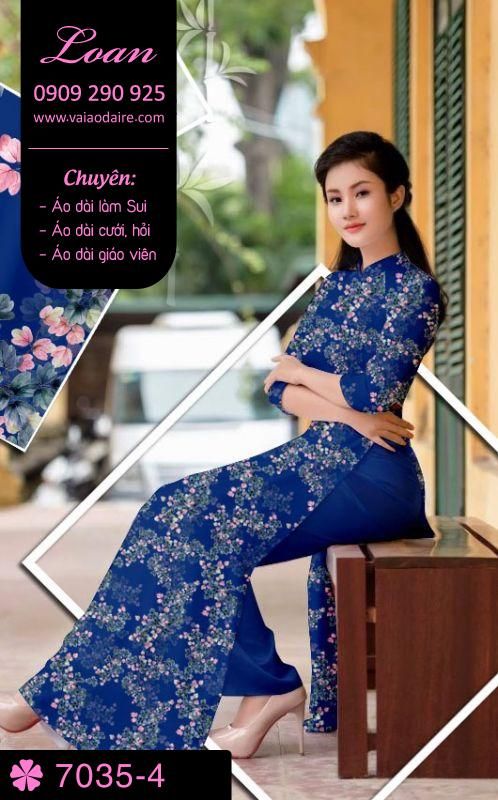 Vải áo dài hoa nhí