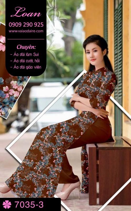 Vải áo dài hoa nhí