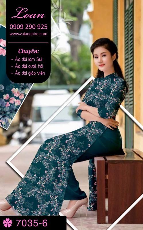 Vải áo dài hoa nhí