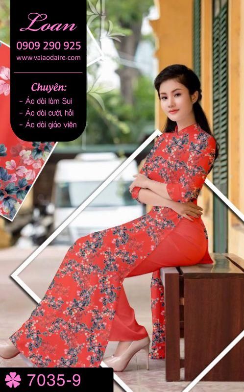 Vải áo dài hoa nhí