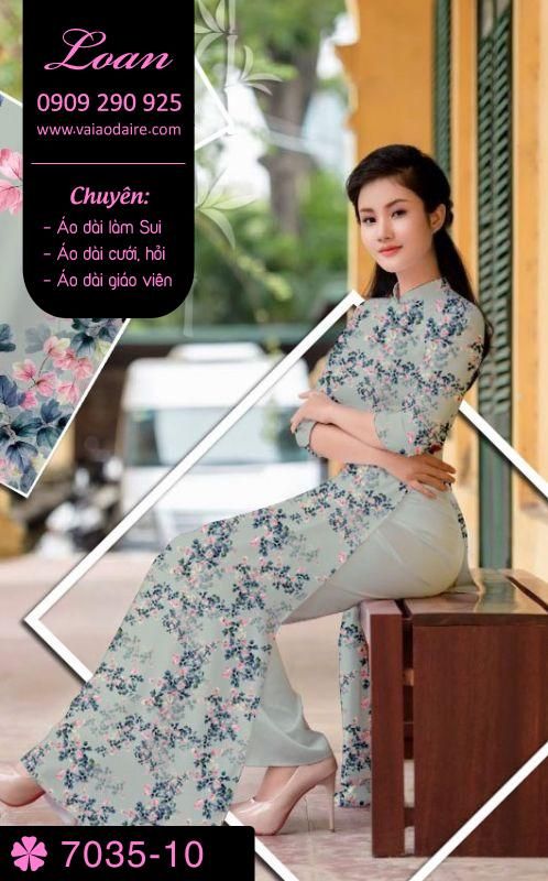 Vải áo dài hoa nhí