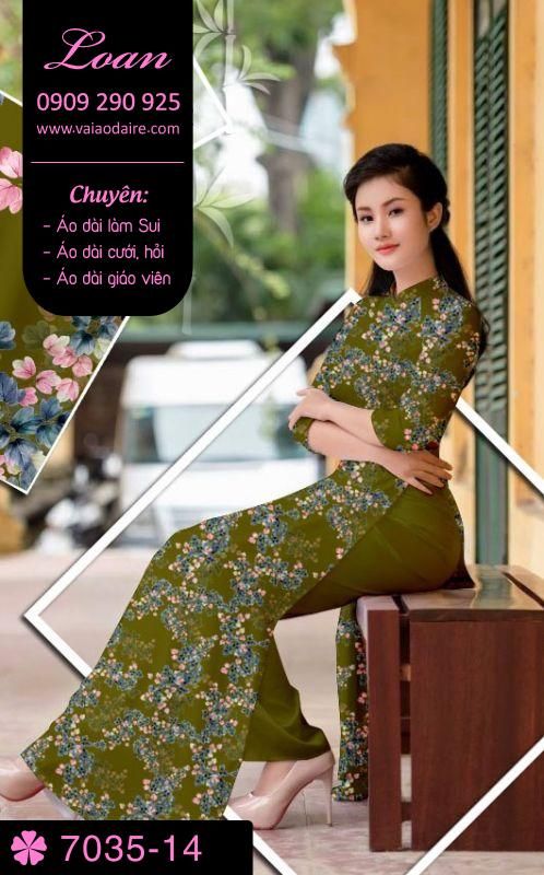 Vải áo dài hoa nhí