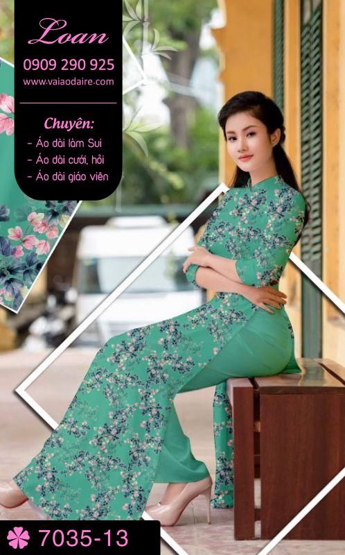 Vải áo dài hoa nhí
