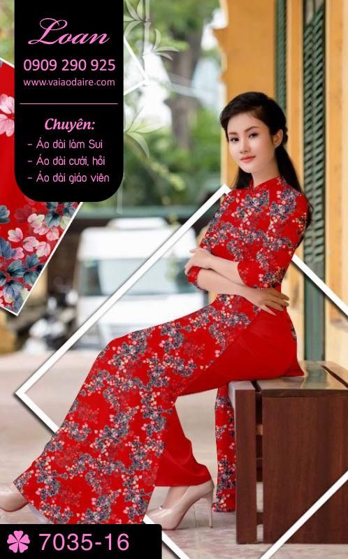 Vải áo dài hoa nhí