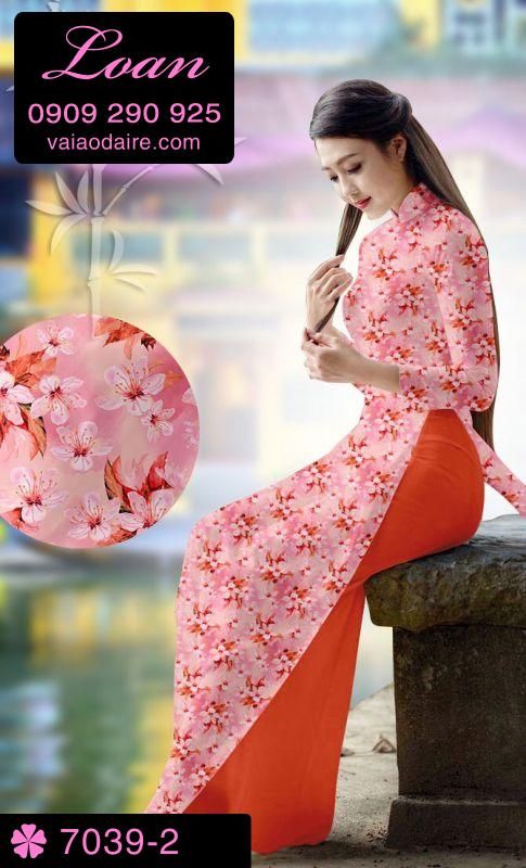 Vải áo dài hoa nhí