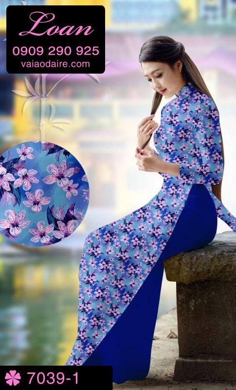 Vải áo dài hoa nhí