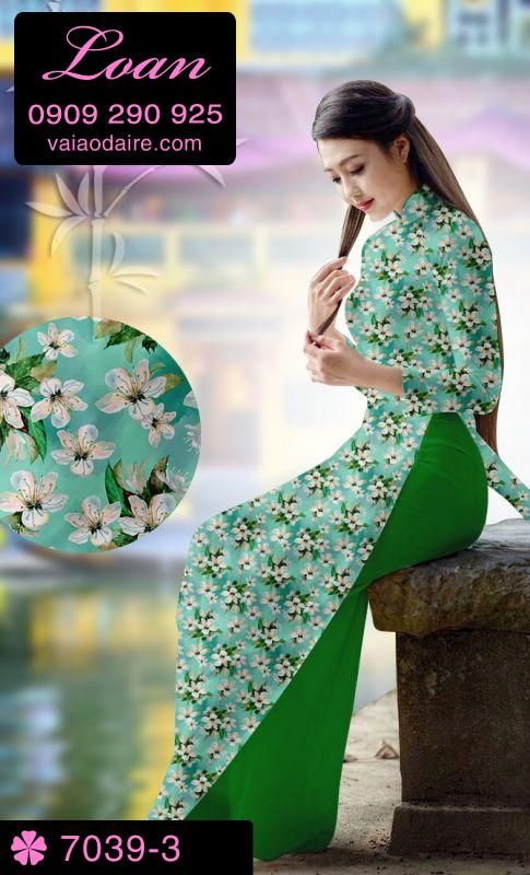 Vải áo dài hoa nhí