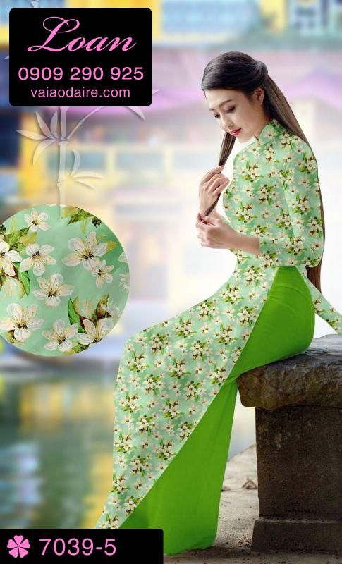 Vải áo dài hoa nhí