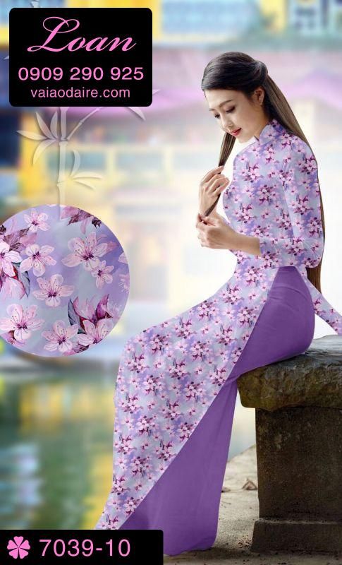 Vải áo dài hoa nhí