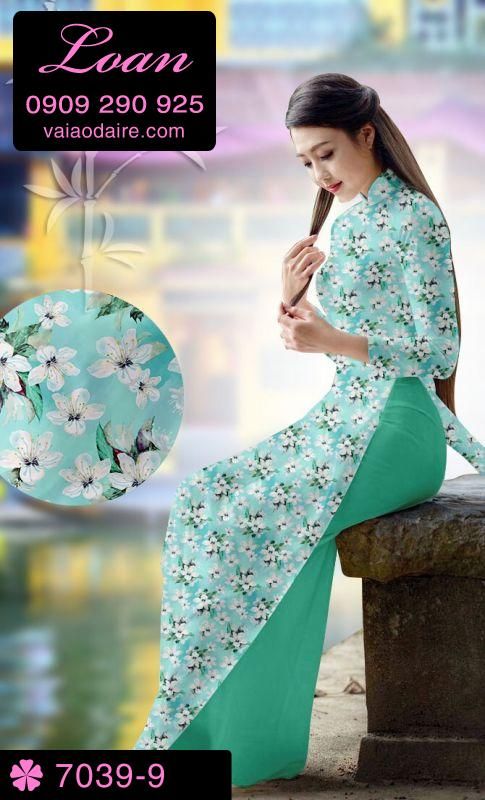 Vải áo dài hoa nhí