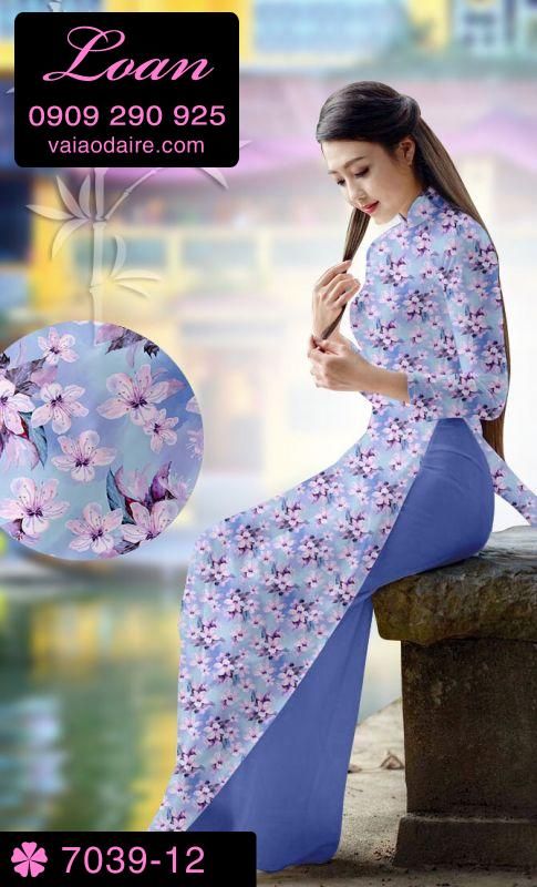 Vải áo dài hoa nhí
