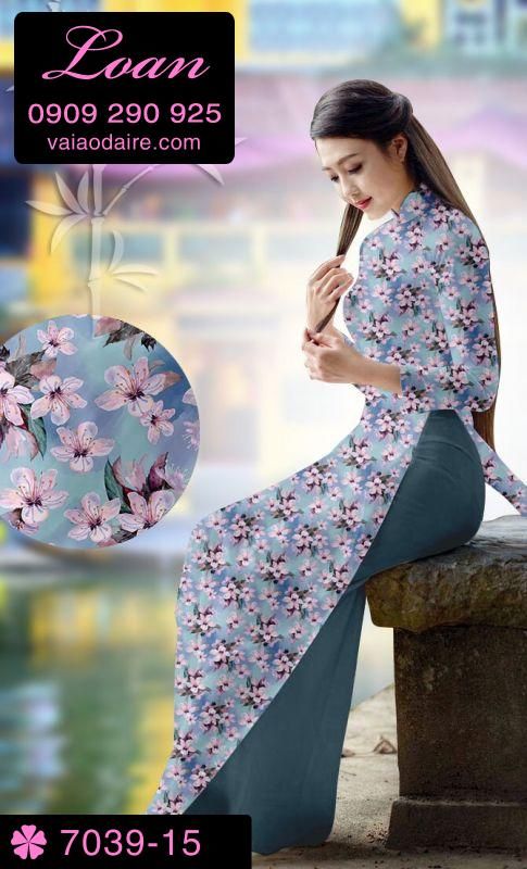 Vải áo dài hoa nhí