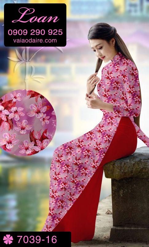 Vải áo dài hoa nhí