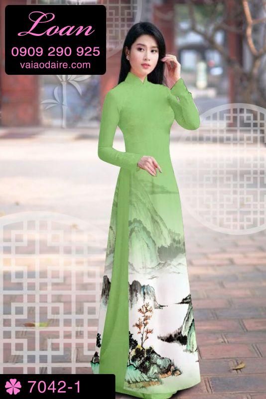 Vải áo dài phong cảnh