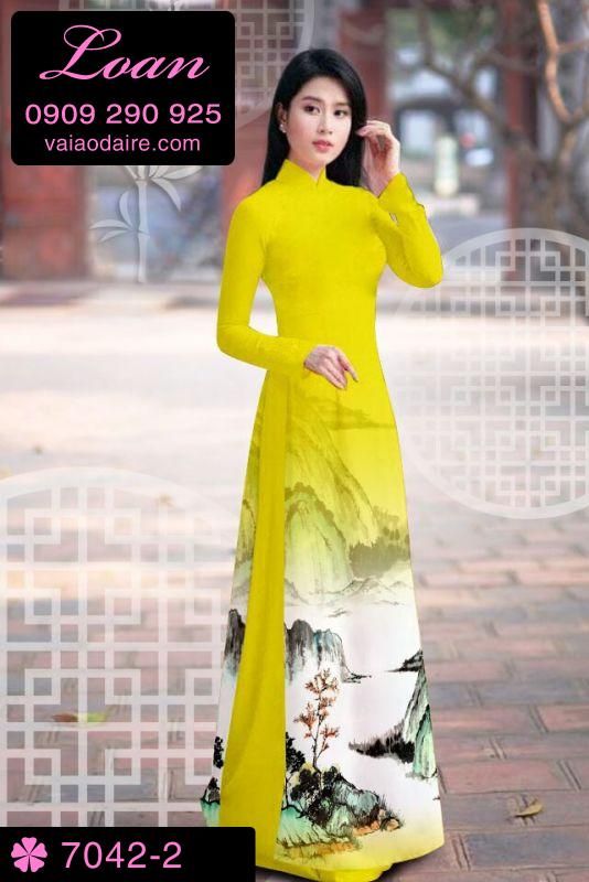 Vải áo dài phong cảnh