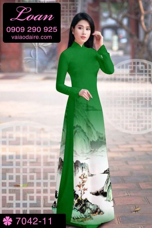 Vải áo dài phong cảnh