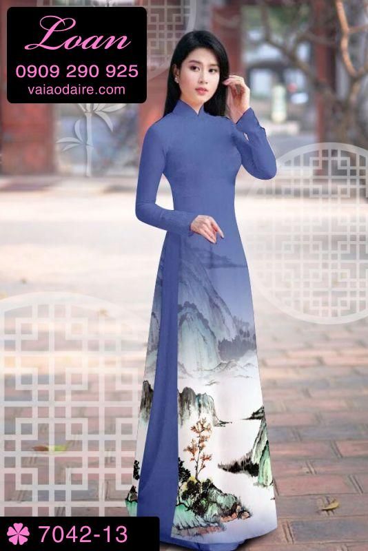 Vải áo dài phong cảnh