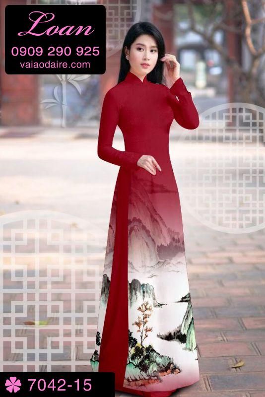 Vải áo dài phong cảnh