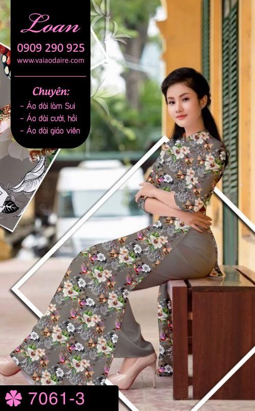 Vải áo dài hoa nhí
