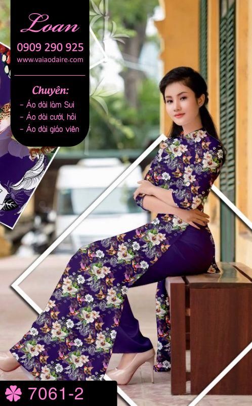 Vải áo dài hoa nhí