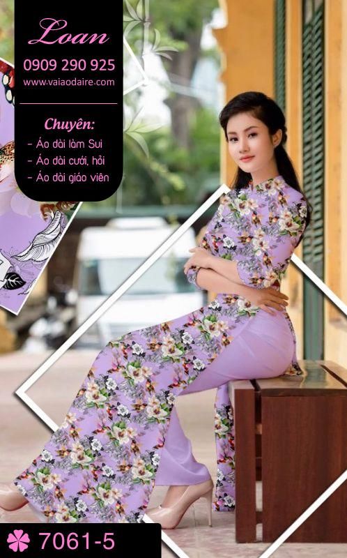 Vải áo dài hoa nhí