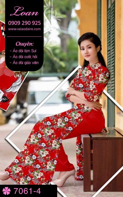 Vải áo dài hoa nhí