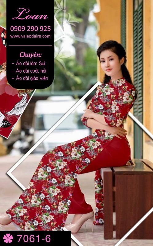 Vải áo dài hoa nhí