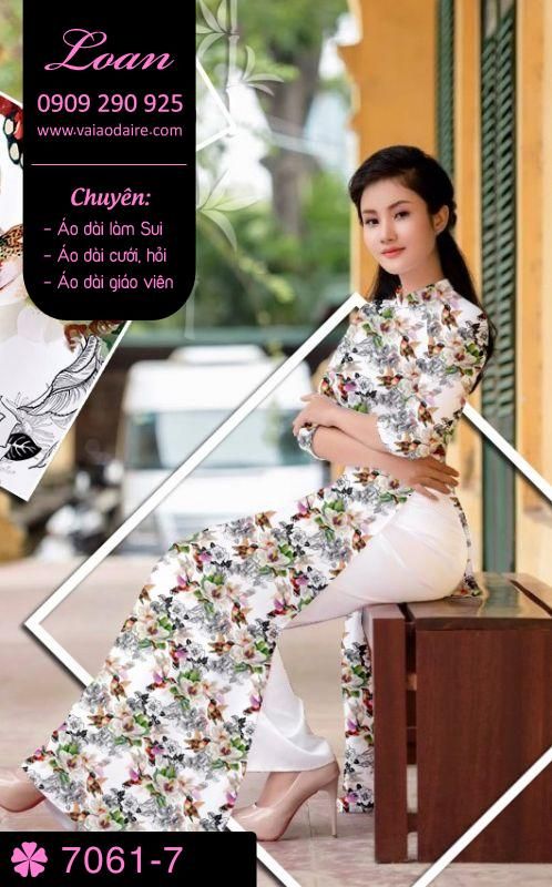 Vải áo dài hoa nhí