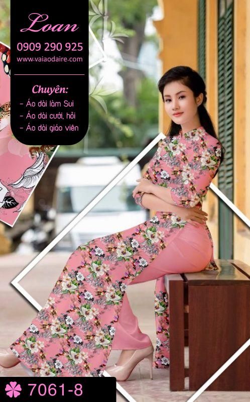 Vải áo dài hoa nhí