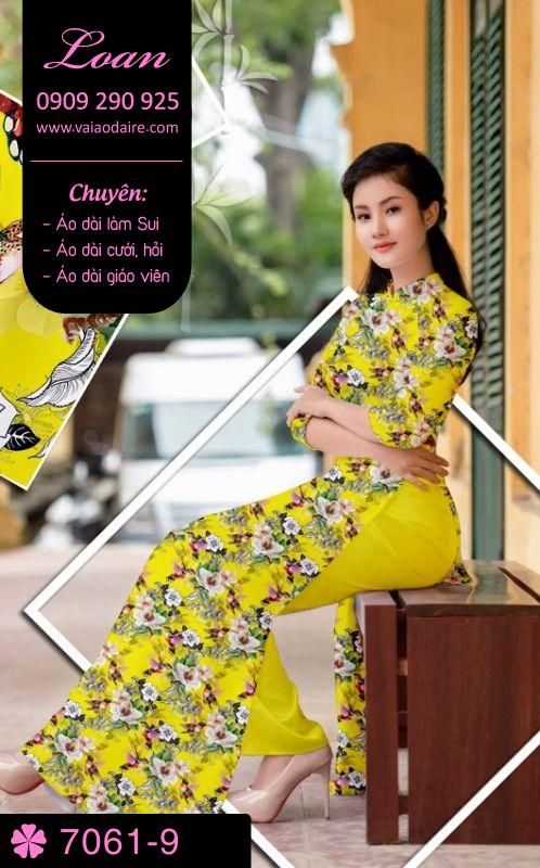 Vải áo dài hoa nhí
